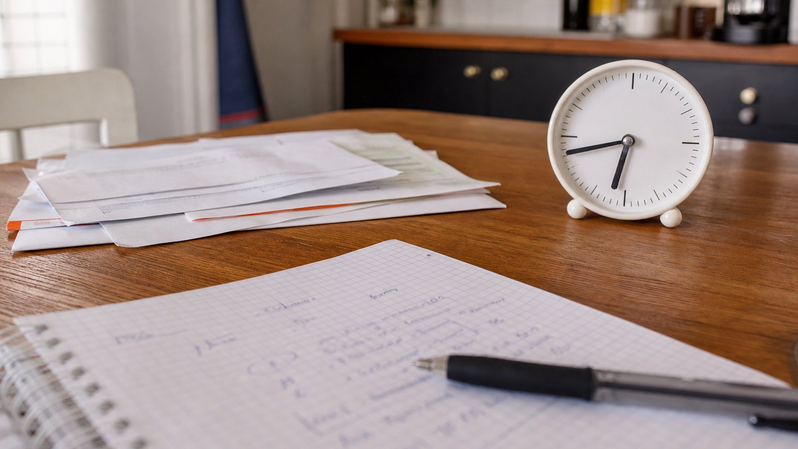 Parent employeur notant sur un carnet les heures de garde effectuées par sa nounou